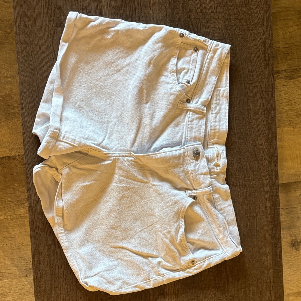 Levi's Women's Light Cream Jean Shorts